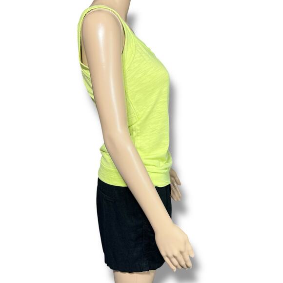 Maurices Womens Tank Top Shirt Sleeveless Pullover V Neck Neon Yellow XS - Picture 3 of 10